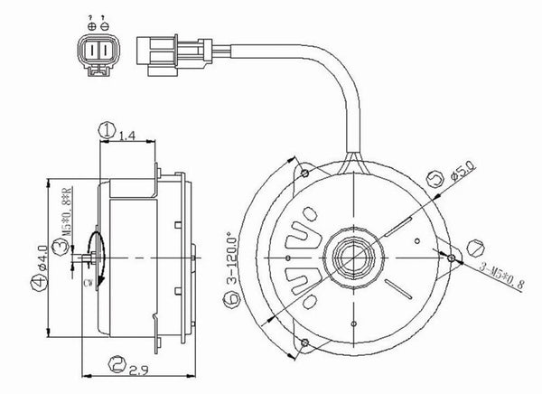 Condenser Cooling Fan Motor for 99-01 Chevy Tracker GM3114102 91177108