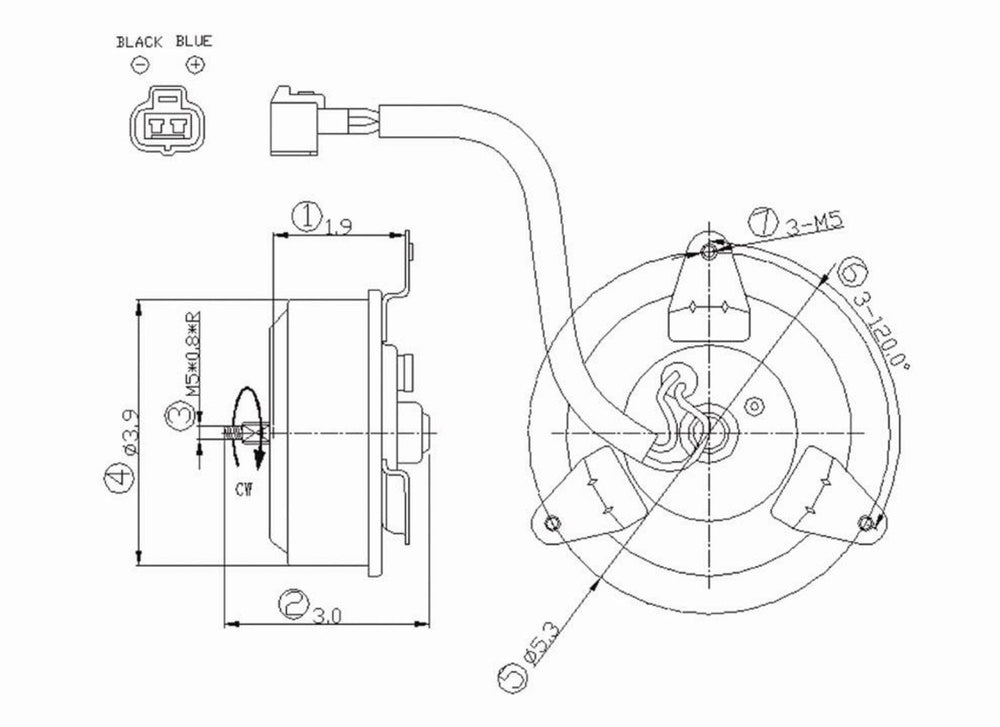 Radiator Cooling Fan Motor for 02-02 Mitsubishi Lancer 2.0L MI3116108 MR464707