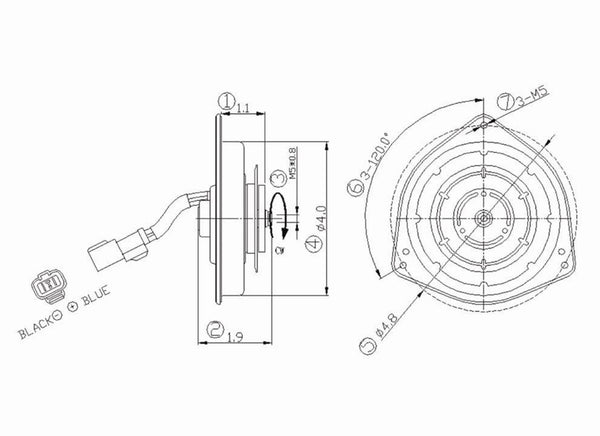 Condenser Cooling Fan Motor for 02-06 Honda CR-V/CRV HO3114105 38616-P3G-003