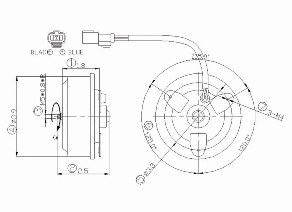 Condenser Cooling Fan Motor for 99-04 Honda Odyssey/03-08 Pilot HO3114106