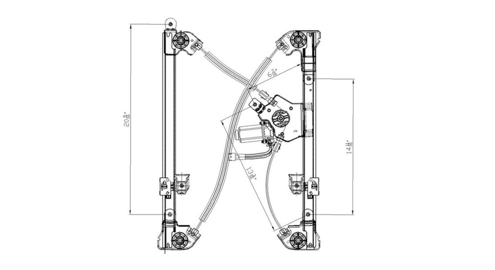 Power Window Regulator with Motor for 04-08 Ford F Series LD Reg Front Right