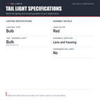 Tail Light Lamp Right Passenger for 00-11 Ford Crown Victoria (Red Lens/Black)