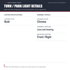 Parking Corner Signal Light for 87-93 Ford Mustang Passenger Right