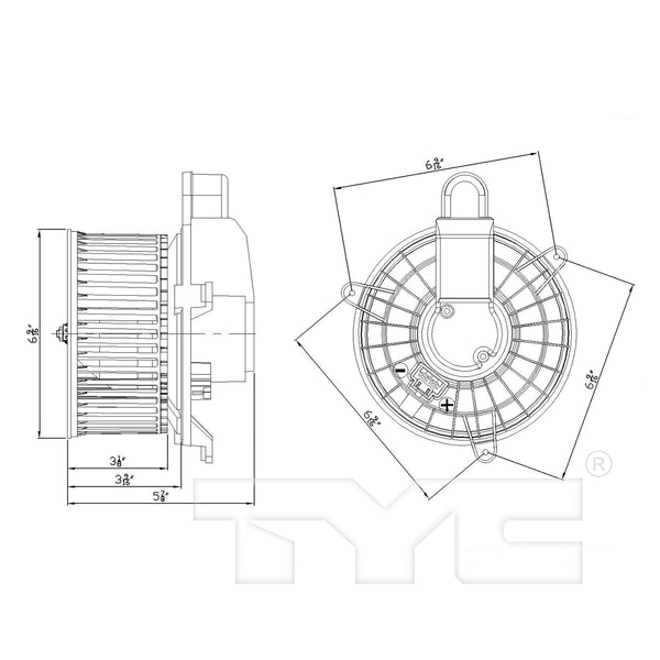 Blower Motor A/C Fan Assembly for 09-13 Mazda Mazda-6/11-16 Ford Super Duty