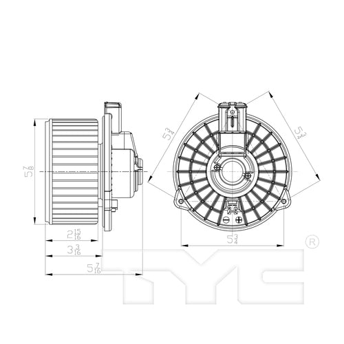Rear Blower Motor A/C Heater Fan Assembly for 05-17 Honda Odyssey