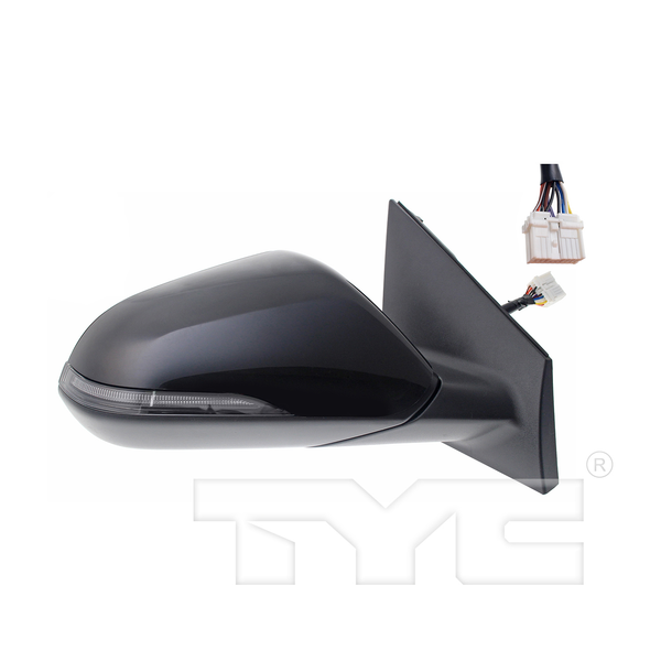 Door Mirror Right Passenger for 18-19 Hyundai Sonata Power Heated w/Signal w/BSD