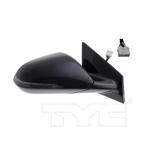 Door Mirror Right Passenger for 18-19 Hyundai Sonata Power Heated w/Signal w/BSD
