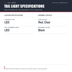 Tail Light Rear Back Lamp for 16-18 Toyota Prius Passenger Right