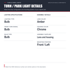 Parking Corner Signal Light for 83-94 Chevy Blazer (Mid Size) Driver Left