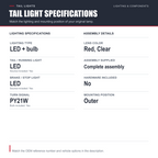 LED Tail Light Rear Lamp for 18-20 Honda Accord Passenger Right