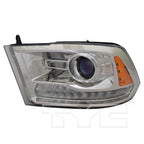 Headlight for 13-15 Dodge Ram Pickup w/o Logo Chrome Left Driver CAPA