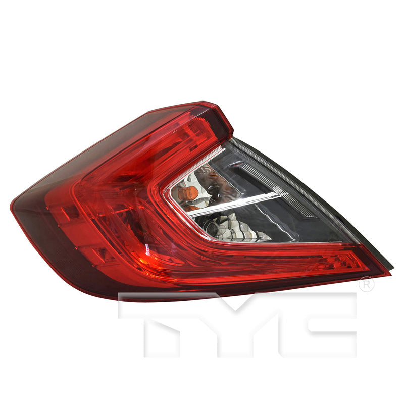 Outer Quarter Tail Light Rear Lamp Left Driver for 16-19 Honda Civic Sedan