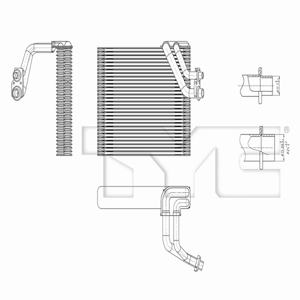 Rear AC Evaporator for 20-25 Ford Explorer 2.3/3.0/3.3L L4/V6 L1MZ19860B