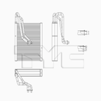 HVAC Evaporator Core for 18-24 Volkswagen Atlas 2.0/3.6L L4/V6 3QF816103