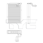 Evaporator for 21-24 Kia/Hyundai K5 1.6/2.5 L4/Hyundai Sonata 2.0/2.5 L4