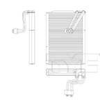 A/C Evaporator for 13-18 Hyundai Santa Fe Sport 2.0/2.4L L4 971392W000