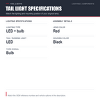 Tail Light Rear Back Lamp for 15-17 Acura TLX Passenger Right