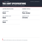 Tail Light Rear Back Lamp for 09-10 Toyota Corolla (US Built) Driver Left