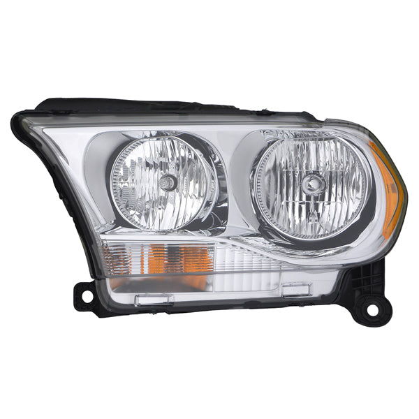 Halogen Headlight Front Lamp for 11-13 Dodge Durango (Chrome) Driver Left