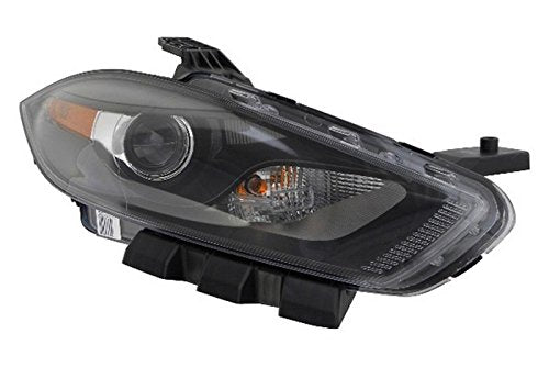 HID Headlight Front Lamp for 13-14 Dodge Dart (Black) Passenger Right
