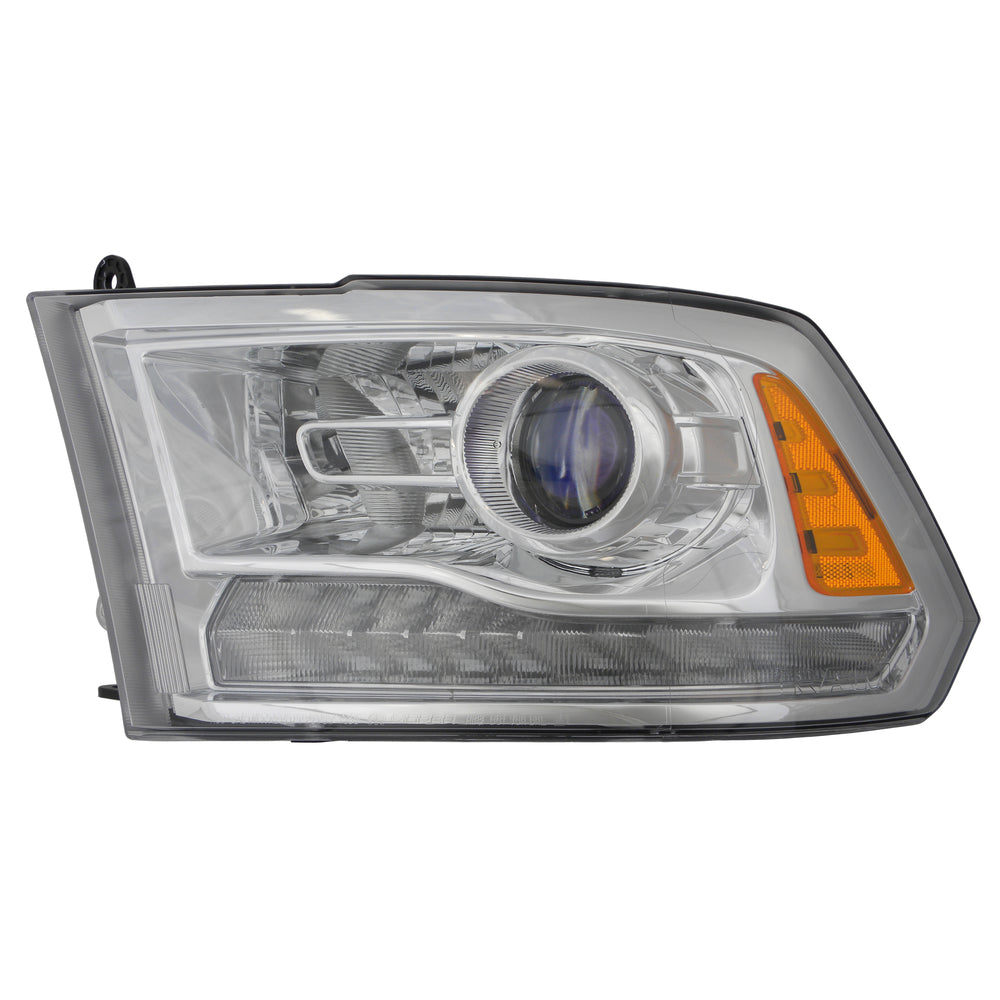 Halogen Headlight Front Lamp for 13-15 Dodge Ram Pickup (Chrome) Driver Left