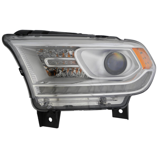 Halogen Headlight Lamp for 14-15 Dodge Durango Chrome w/DRL Driver Left