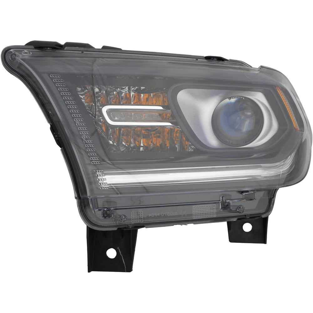 Halogen Headlight Lamp for 14-15 Dodge Durango Black w/o DRL Driver Left
