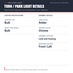 Parking Corner Signal Light for 01-05 Ford Ranger Driver Left