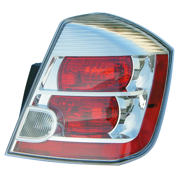 Tail Light Rear Back Lamp for 07-09 Nissan Sentra 2.5L (Chrome) Passenger Right