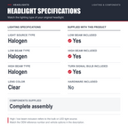 Halogen Headlight Front Lamp for 11-13 Honda Odyssey Right Passenger