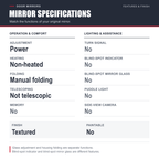Side Mirror for 09-13 Toyota Corolla (US Built) Power Non-Heated Left Driver