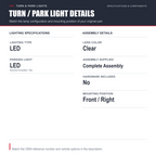 LED Parking Light for 13-17 Buick Enclave Right Passenger