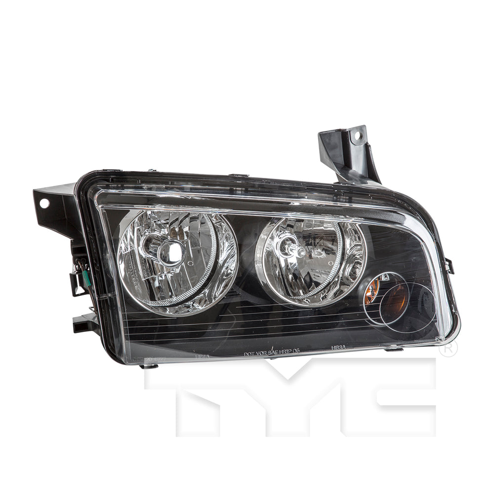 Halogen Headlight Front Lamp for 07-10 Dodge Charger Right Passenger Side
