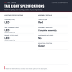 LED Tail Light Rear Lamp for 23-24 Kia Telluride Left Driver SIde