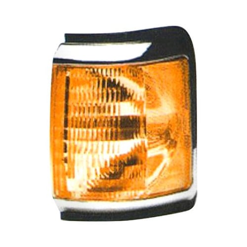 Corner Signal Light for 87-91 Ford Pickup/Bronco Black & Chrome Driver Left