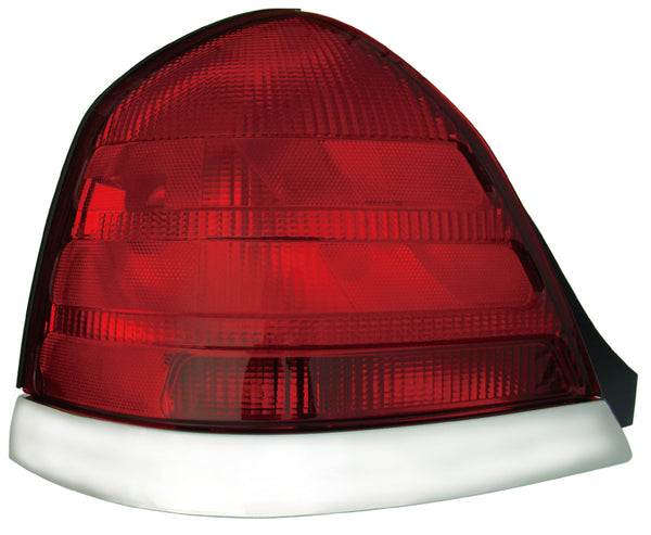 Tail Light Rear Back Lamp for 99-02 Ford Crown Victoria (2 Bulb Red) Driver Left