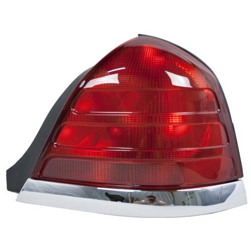 Tail Light Lamp for 99-02 Ford Crown Victoria (2 Bulb Red) Passenger Right