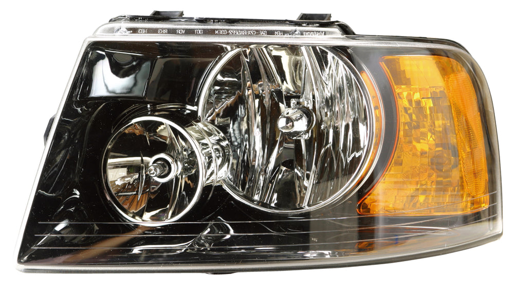 Headlight Front Lamp for 03-06 Ford Expedition (Black) Driver Left