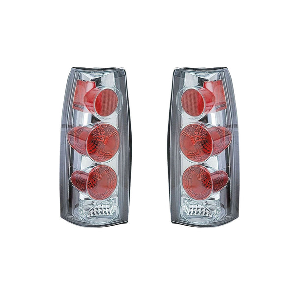 88-98 Chevy/GMC C10 C/K K1500 Rear Tail Lights Pair - Red/Clear