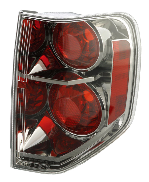 Tail Light Rear Back Lamp for 06-08 Honda Pilot (Black Housing) Passenger Right