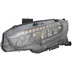 LED Headlight Front Lamp for 16-17 Honda Civic Sedan (w/LED DRL) Driver Left