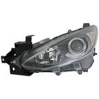 Halogen Headlight Front Lamp for 14-16 Mazda Mazda 3 Driver Left