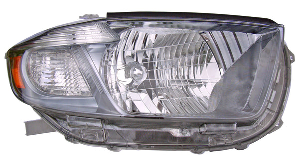 Headlight Lamp for 08-10 Toyota Highlander Sport (Black Housing) Passenger Right