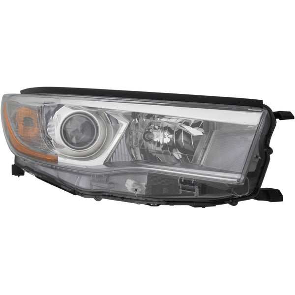 Headlight Front Lamp for 14-16 Toyota Highlander (Chrome) Passenger Right