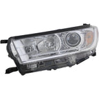 Halogen Headlight Front Lamp for 17-19 Toyota Highlander Driver Left