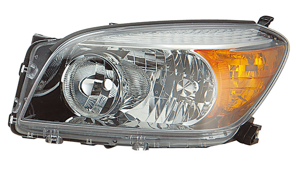 Headlight Front Lamp for 06-08 Toyota RAV4 (Black) Driver Left